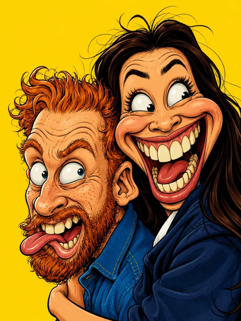 90s Grotesque Cartoon Portrait Prompt — AI prompt result (after)