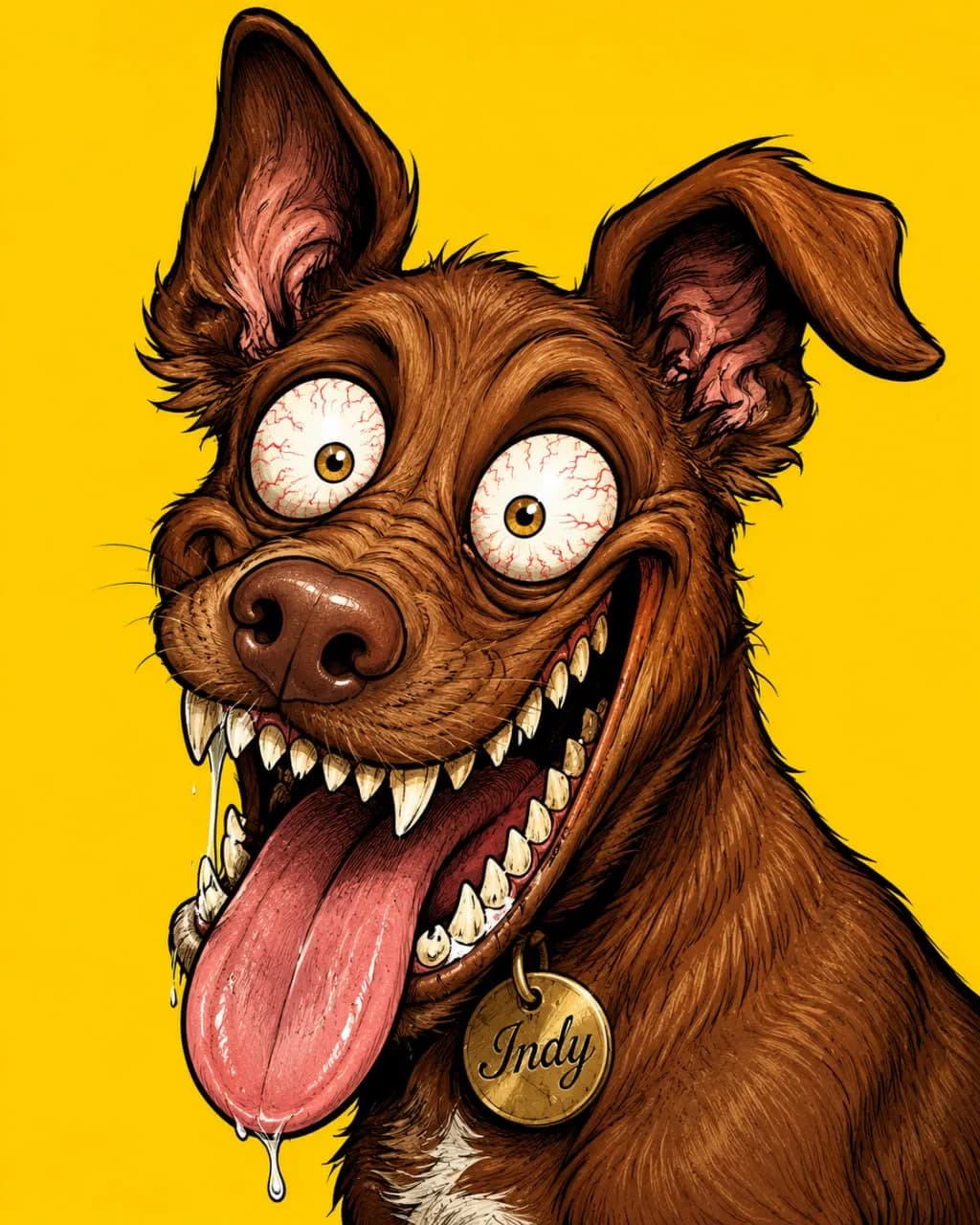90s Grotesque Cartoon Portrait Prompt — example 2