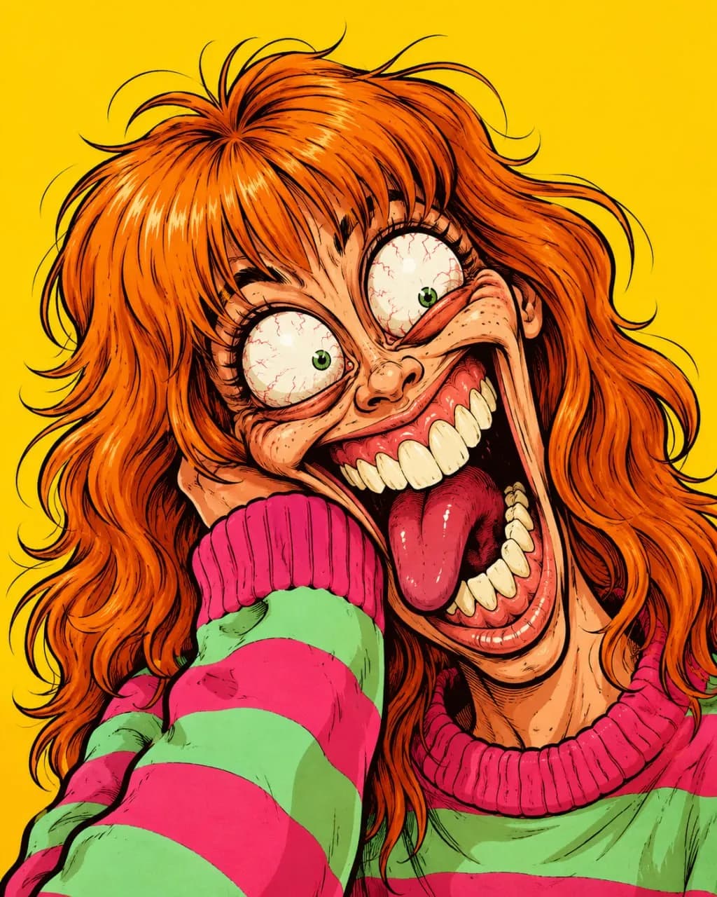90s Grotesque Cartoon Portrait Prompt — example 5
