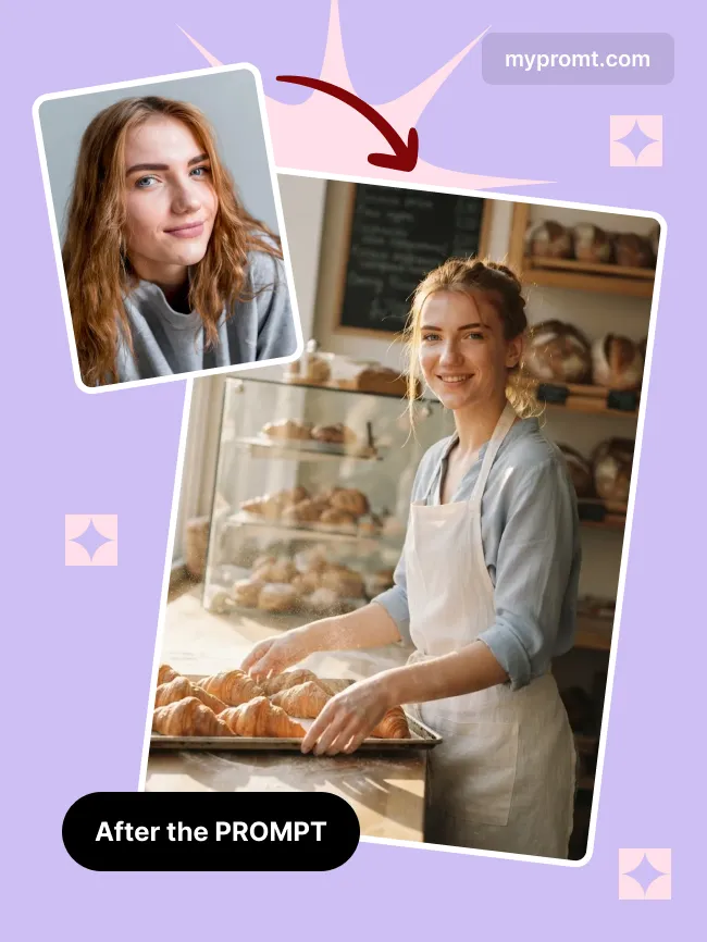 Bakery counter morning portrait — example 2