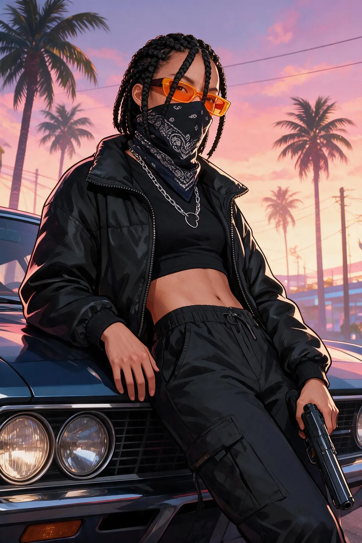 Crime game key art — AI prompt result (after)
