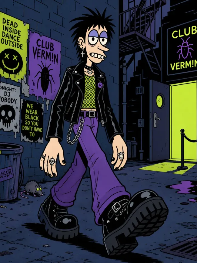 Deadpan cartoon character — example 5