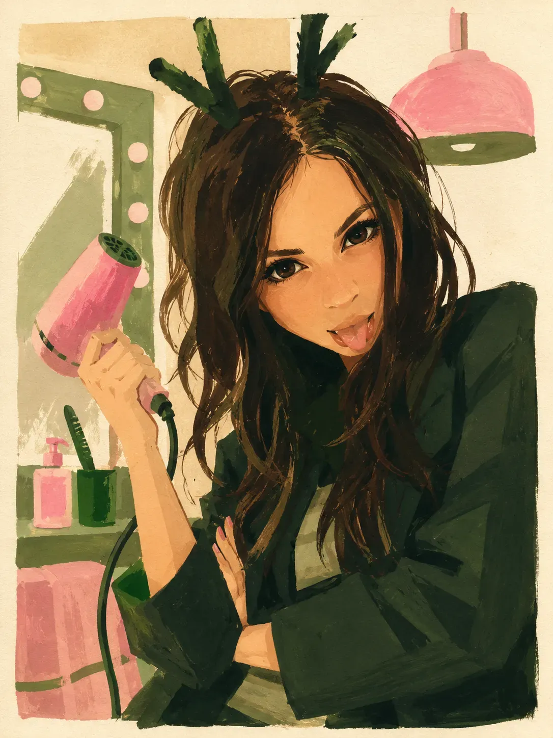 Gouache character illustration — example 2