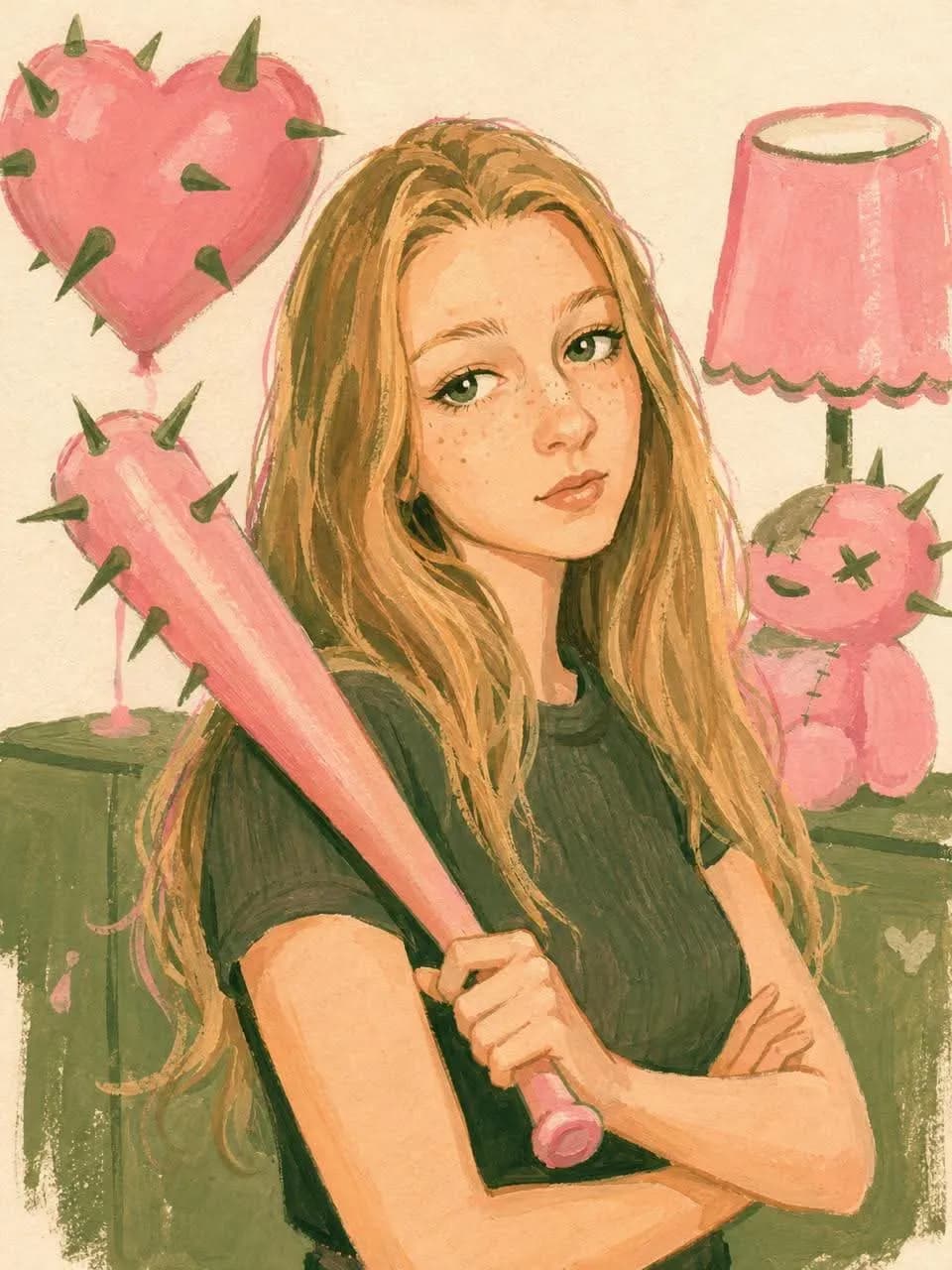 Gouache character illustration — example 11