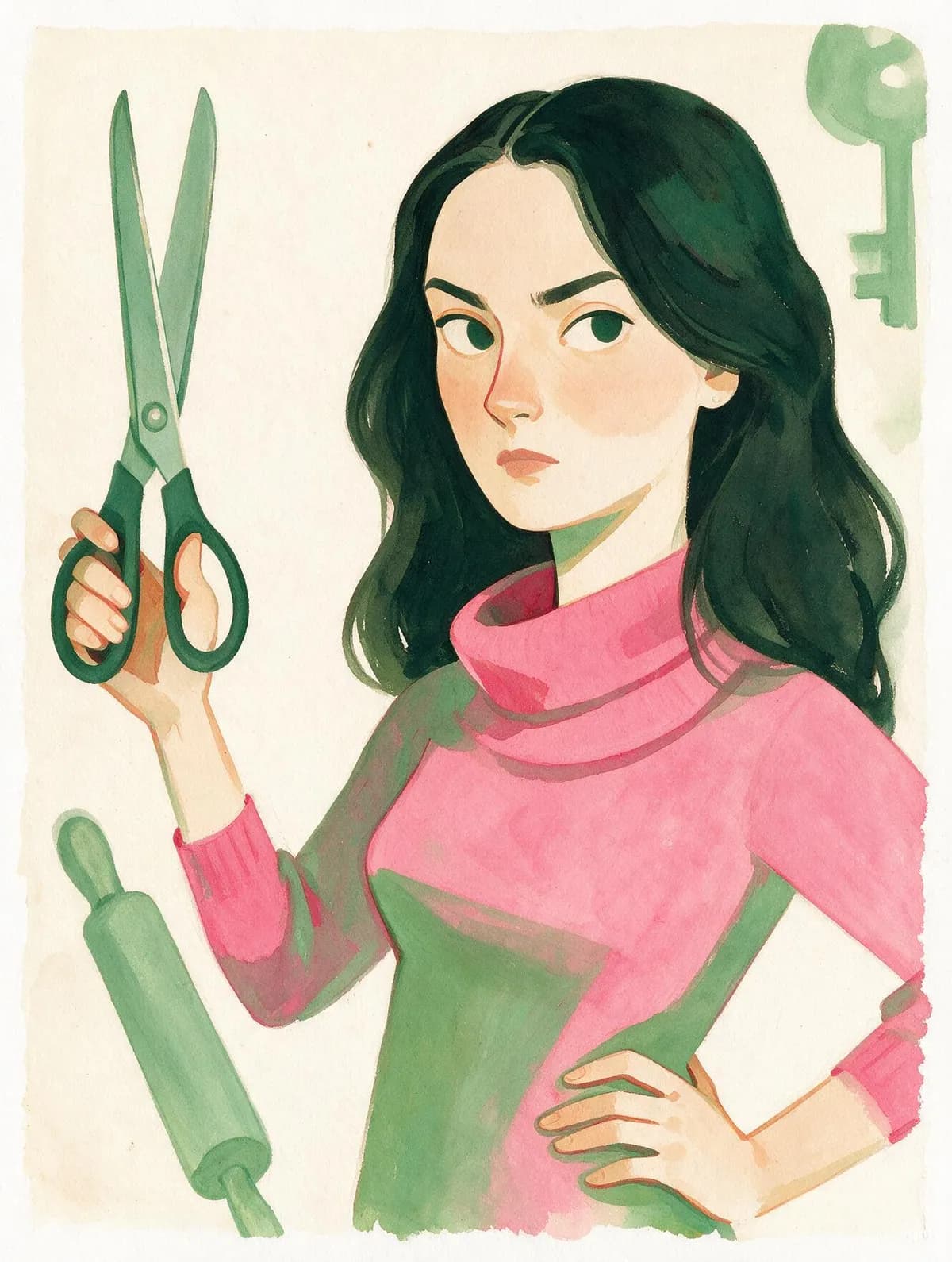 Gouache character illustration — example 12