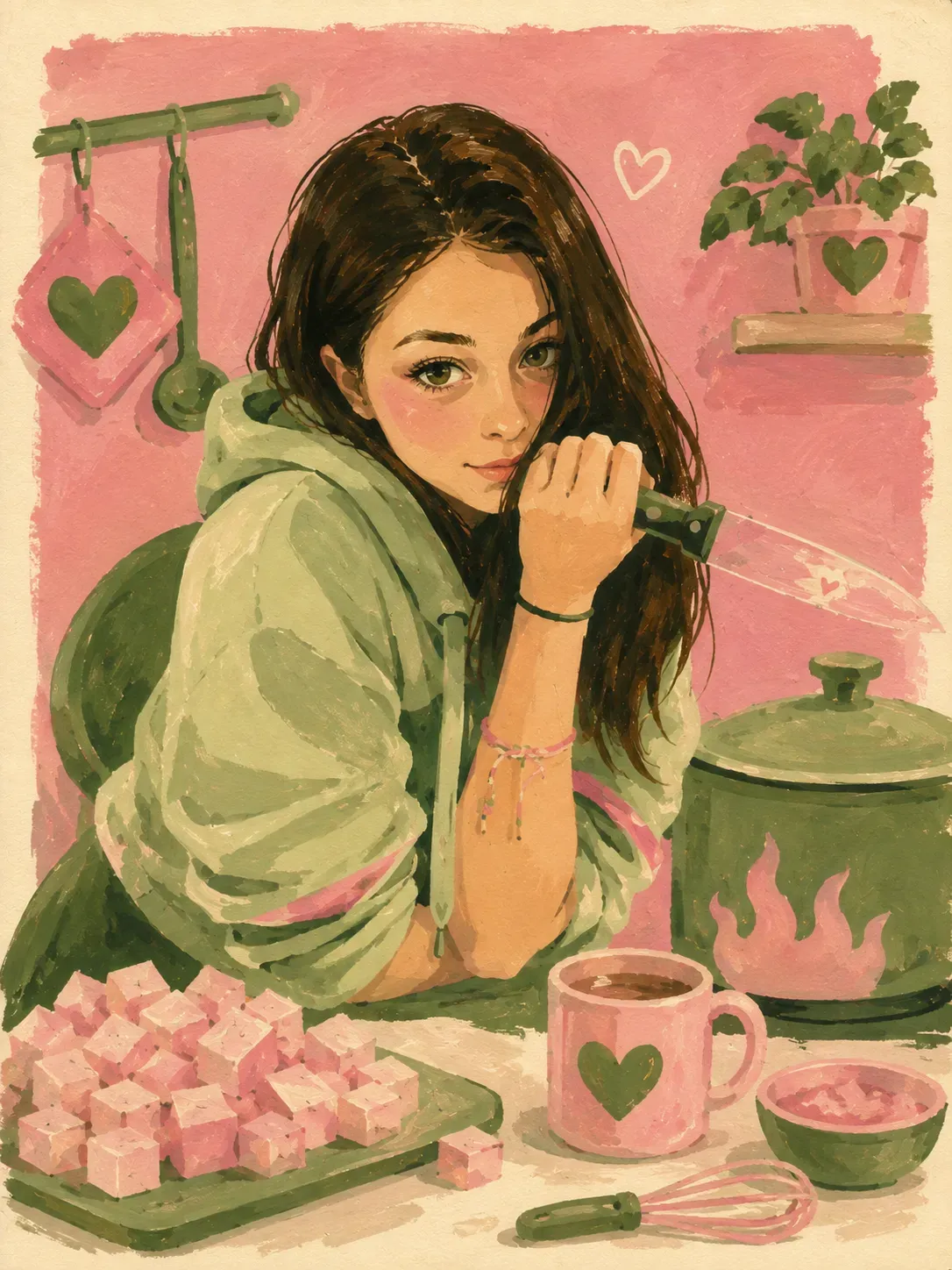 Gouache character illustration — example 3