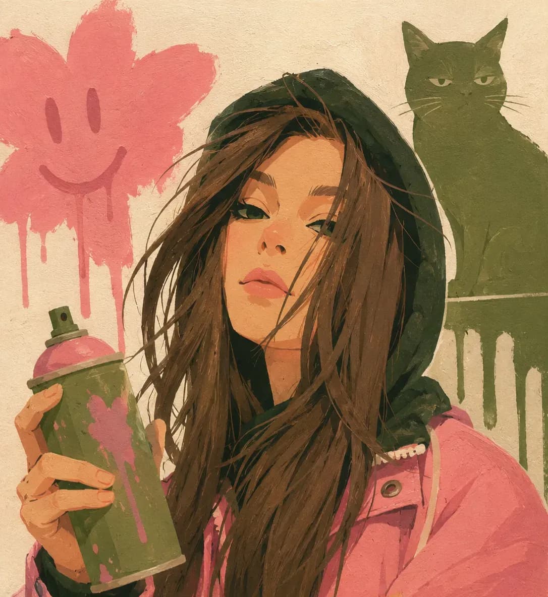 Gouache character illustration — example 4