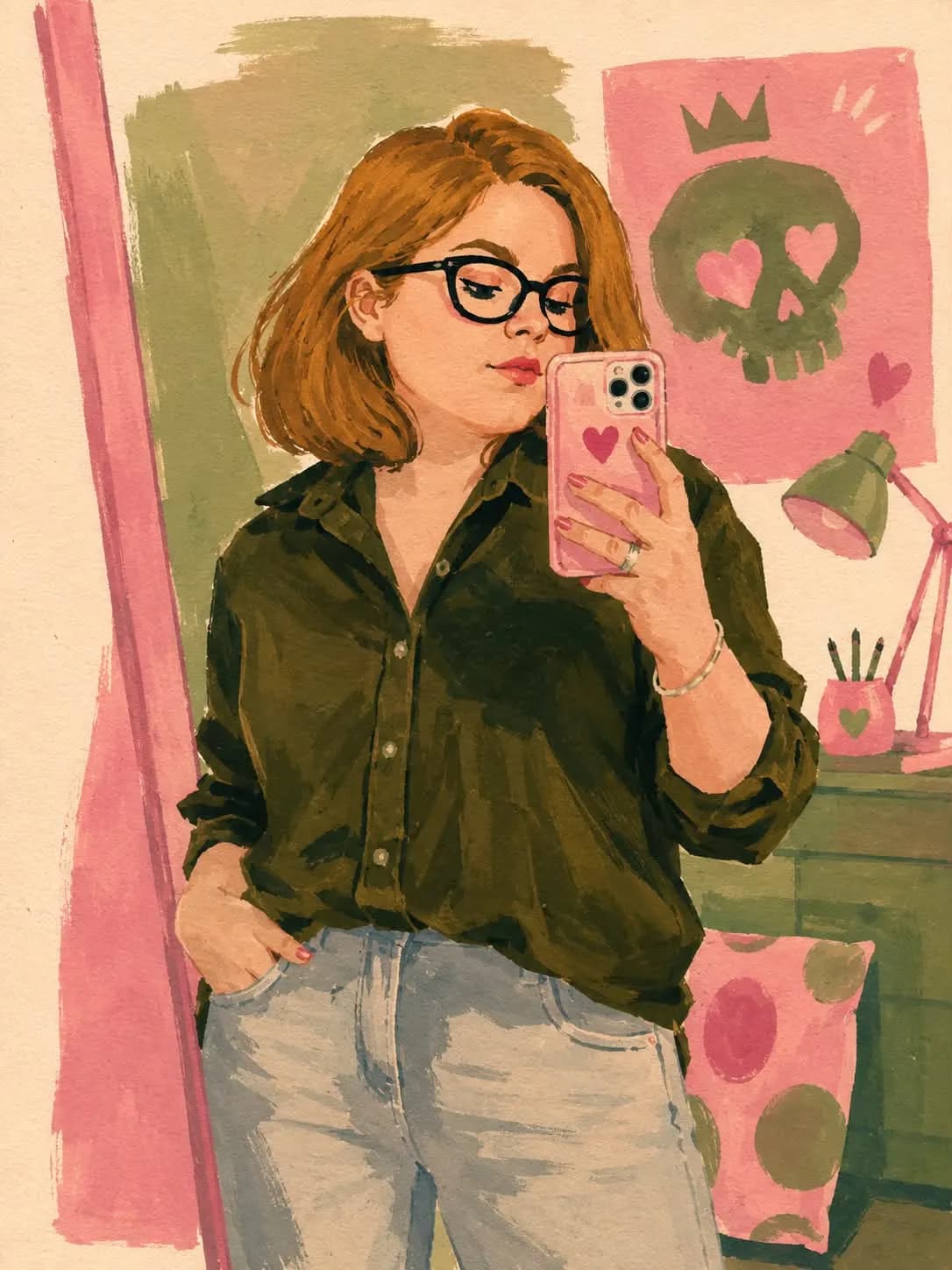 Gouache character illustration — example 6