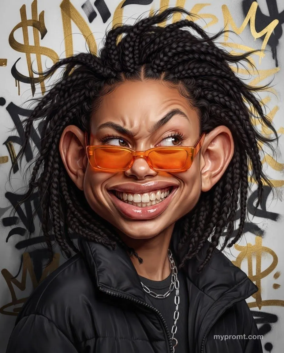 Luxury caricature — AI prompt result (after)