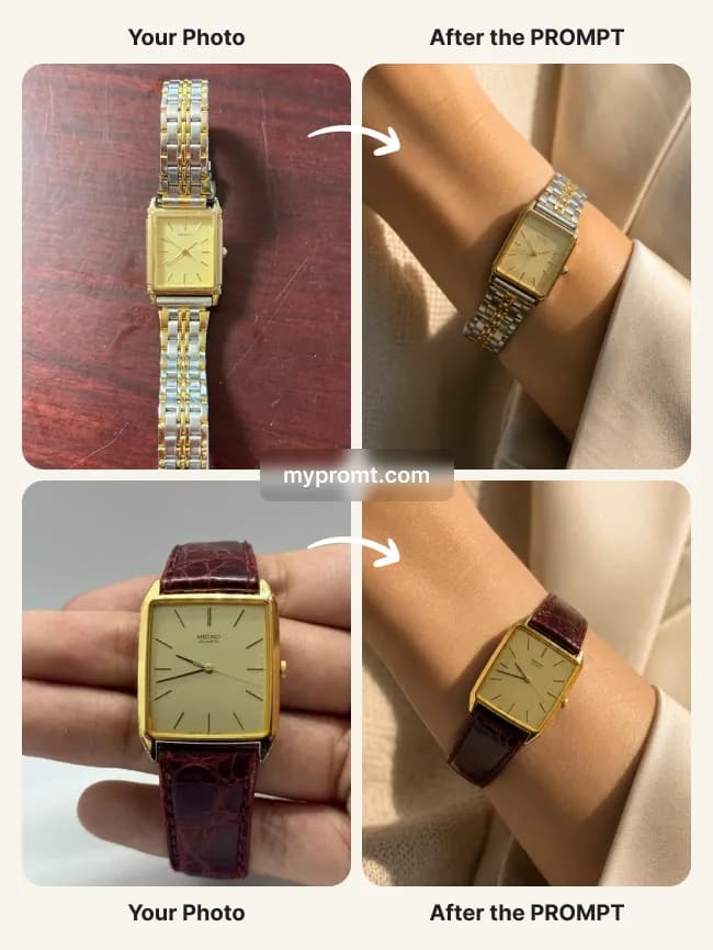 Luxury watch wrist campaign shot — example 2