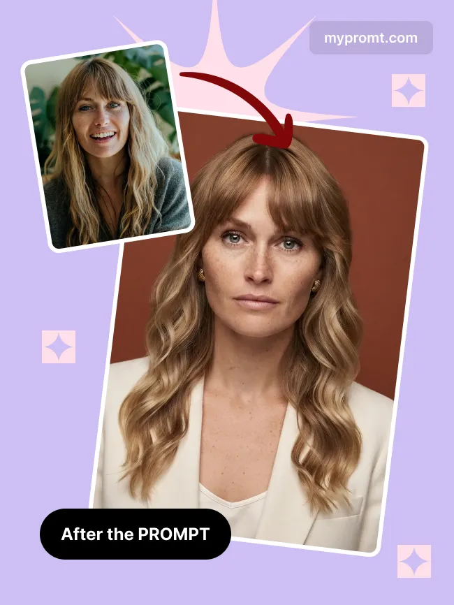 Magazine cover beauty portrait — example 2