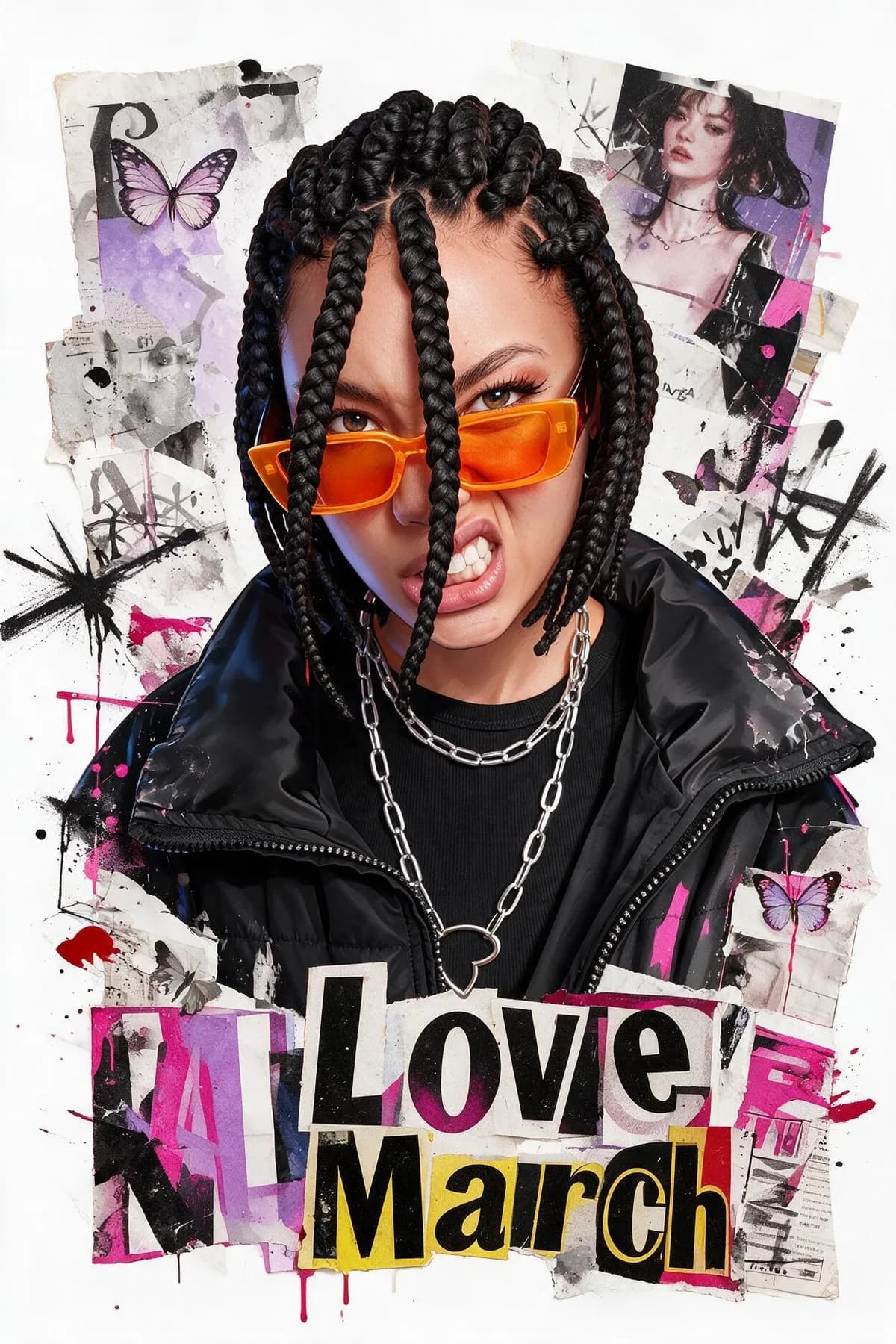 Punk collage cover poster — AI prompt result (after)