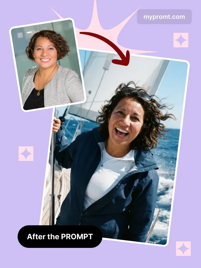 Sailing boat deck portrait — example 2