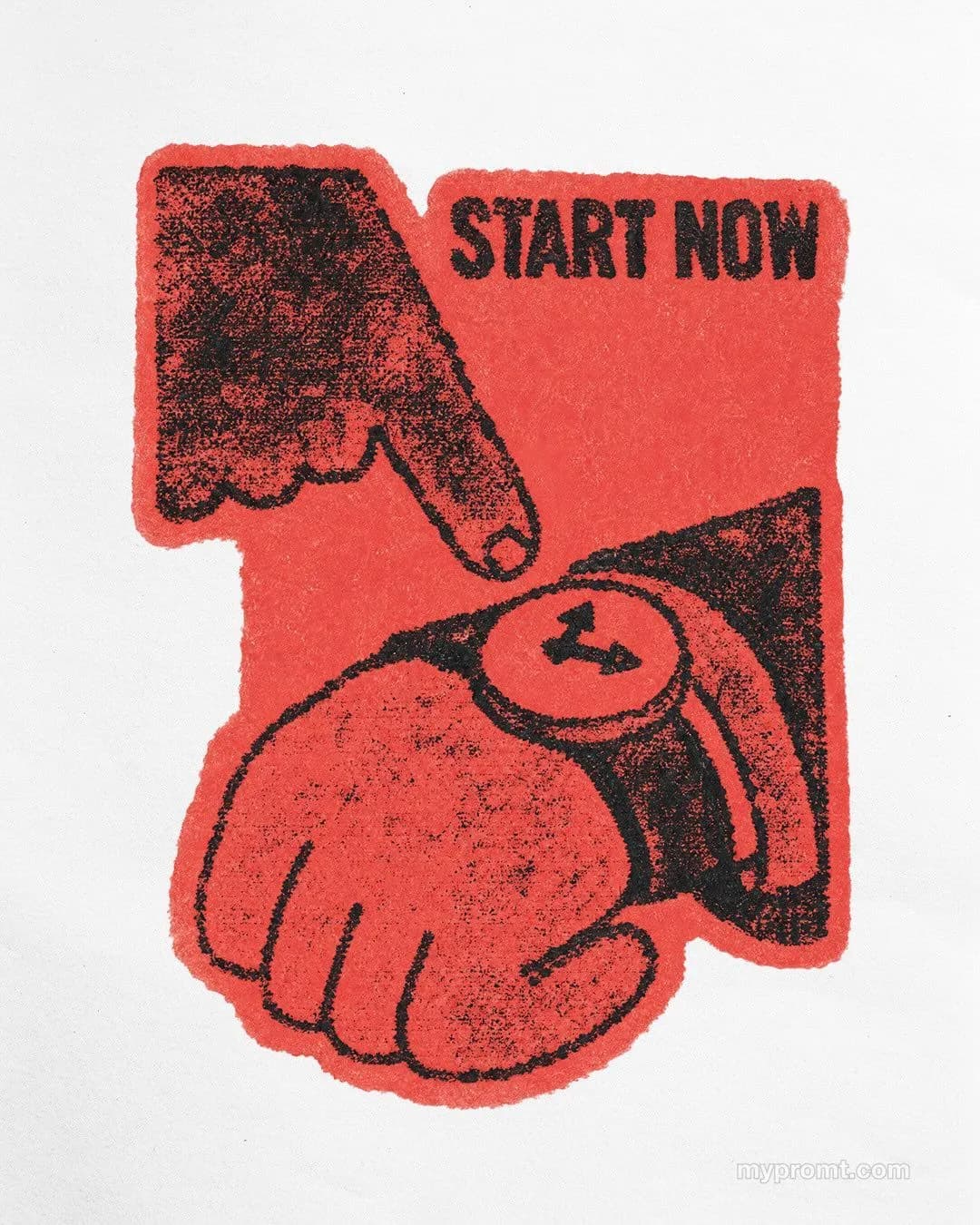 Two colour ink stamp — example 2