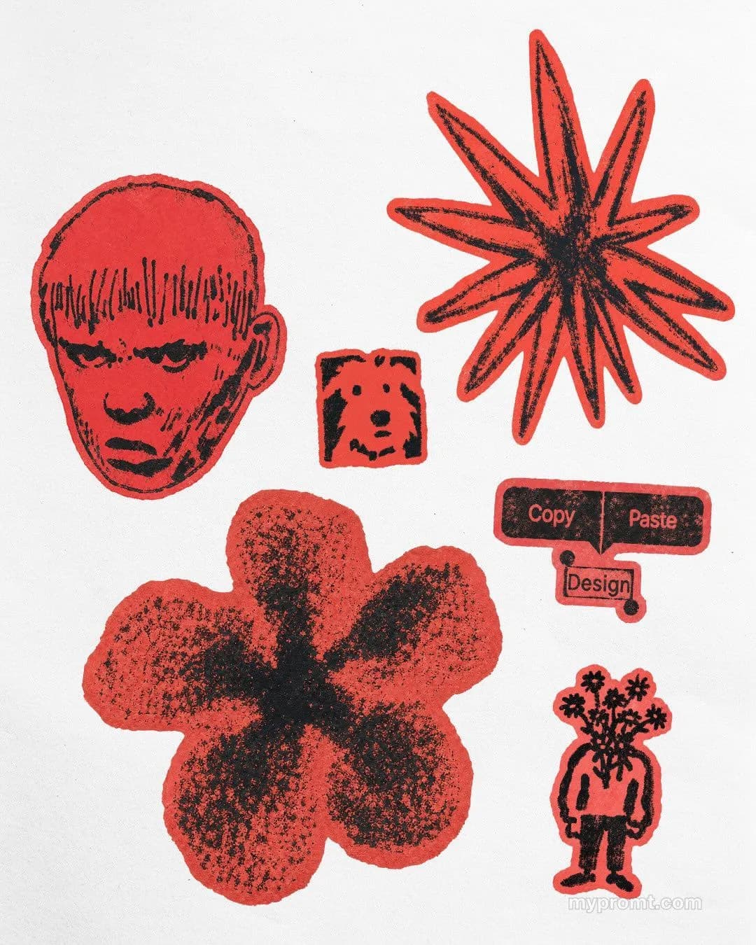 Two colour ink stamp — example 3