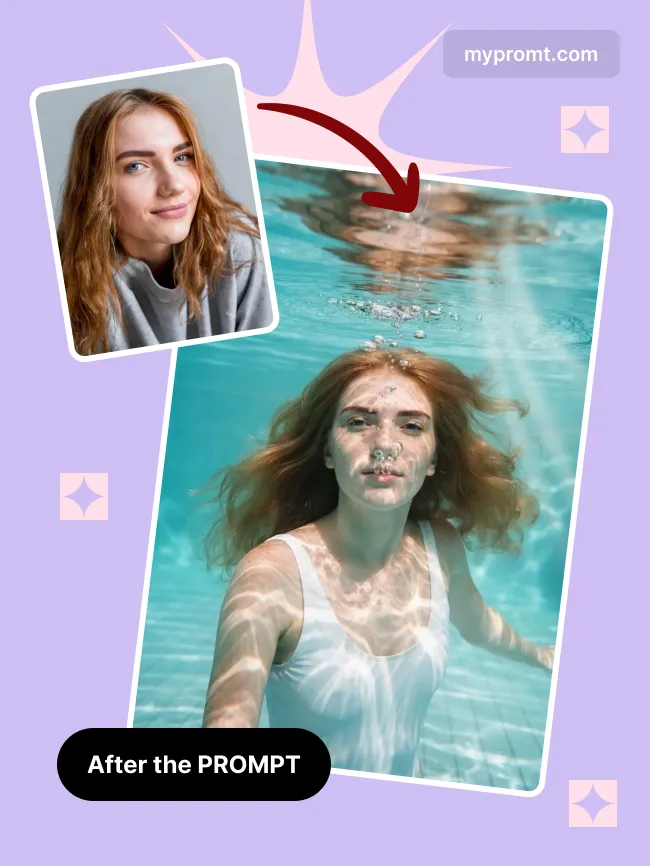 Underwater pool portrait — example 2