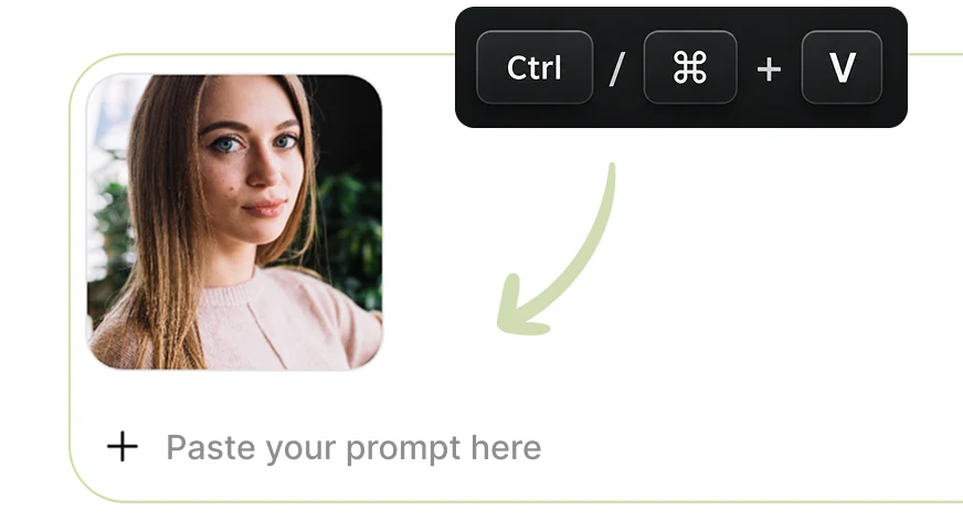A prompt pasted into a chat with a photo attached to it